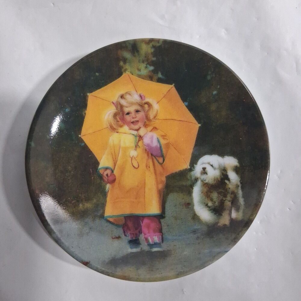Rainy Day Pals Miniature Collectors Plate - Donald Zolan- Pemberton & Oakes 1991